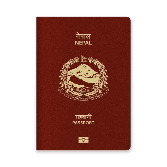 An image of a Nepalese passport