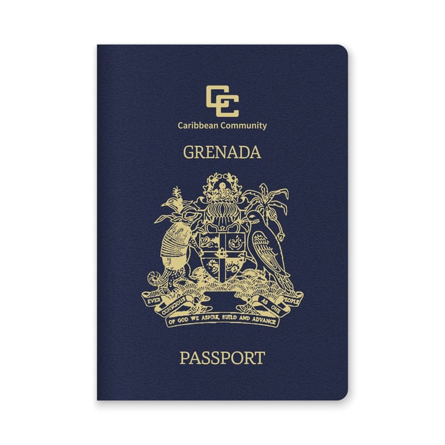 Grenadian passport on the back