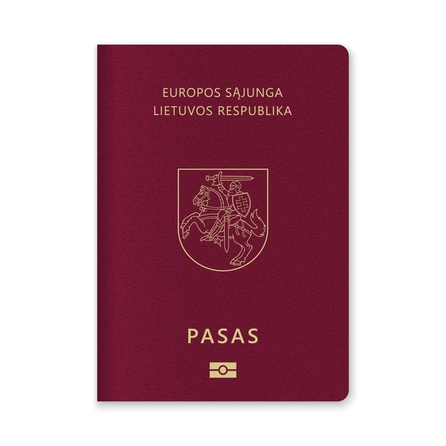 Image of a Lithuanian passport