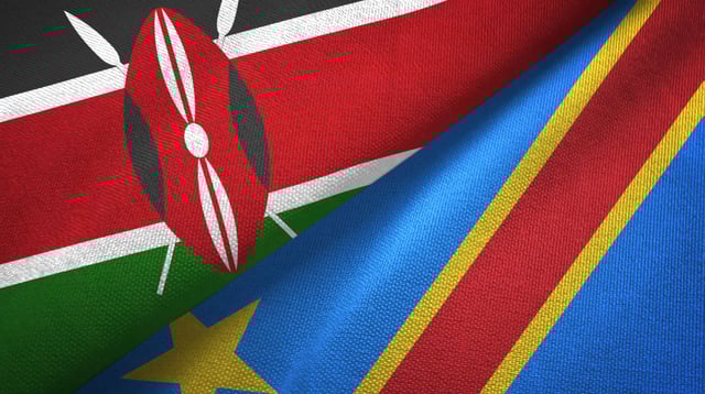 Kenya and DRC flags