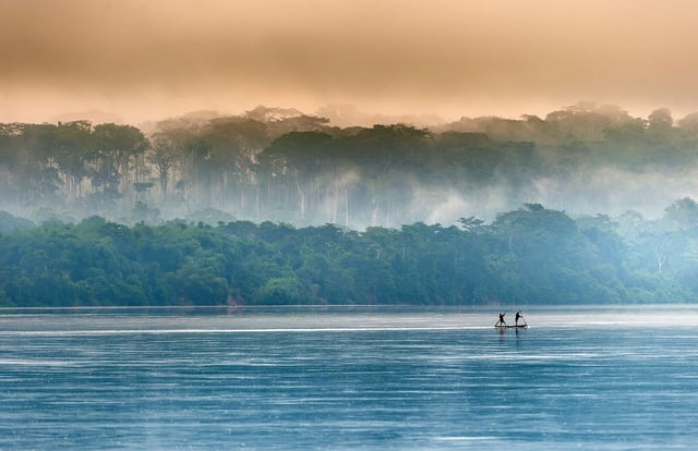 Morning Fog Over Sangha River