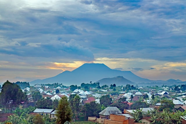 Nyiragongo Volcano In Virunga National Park