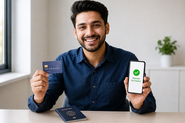 Successful Mobile Payment Confirmation With A Credit Card