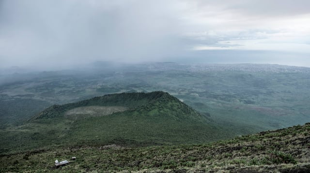 View Of Nyiragongo Volcano In Drc