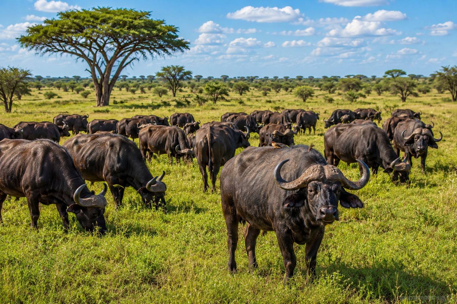 African Buffaloes In Drc