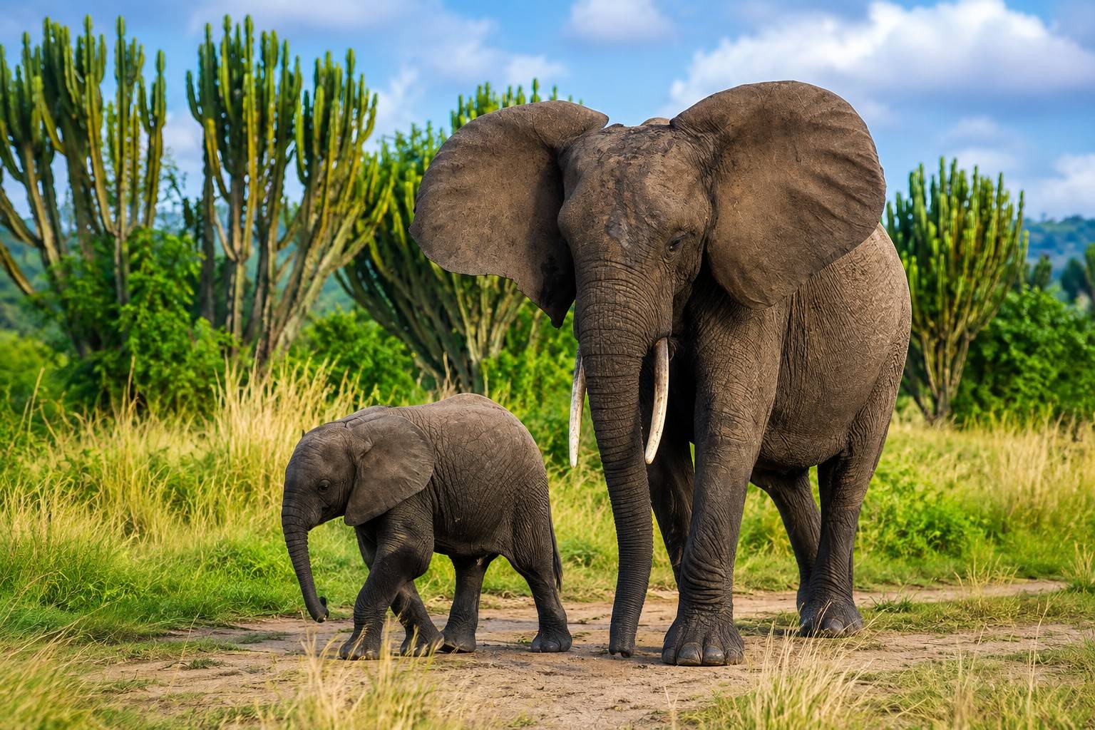 African Elephants In Drc