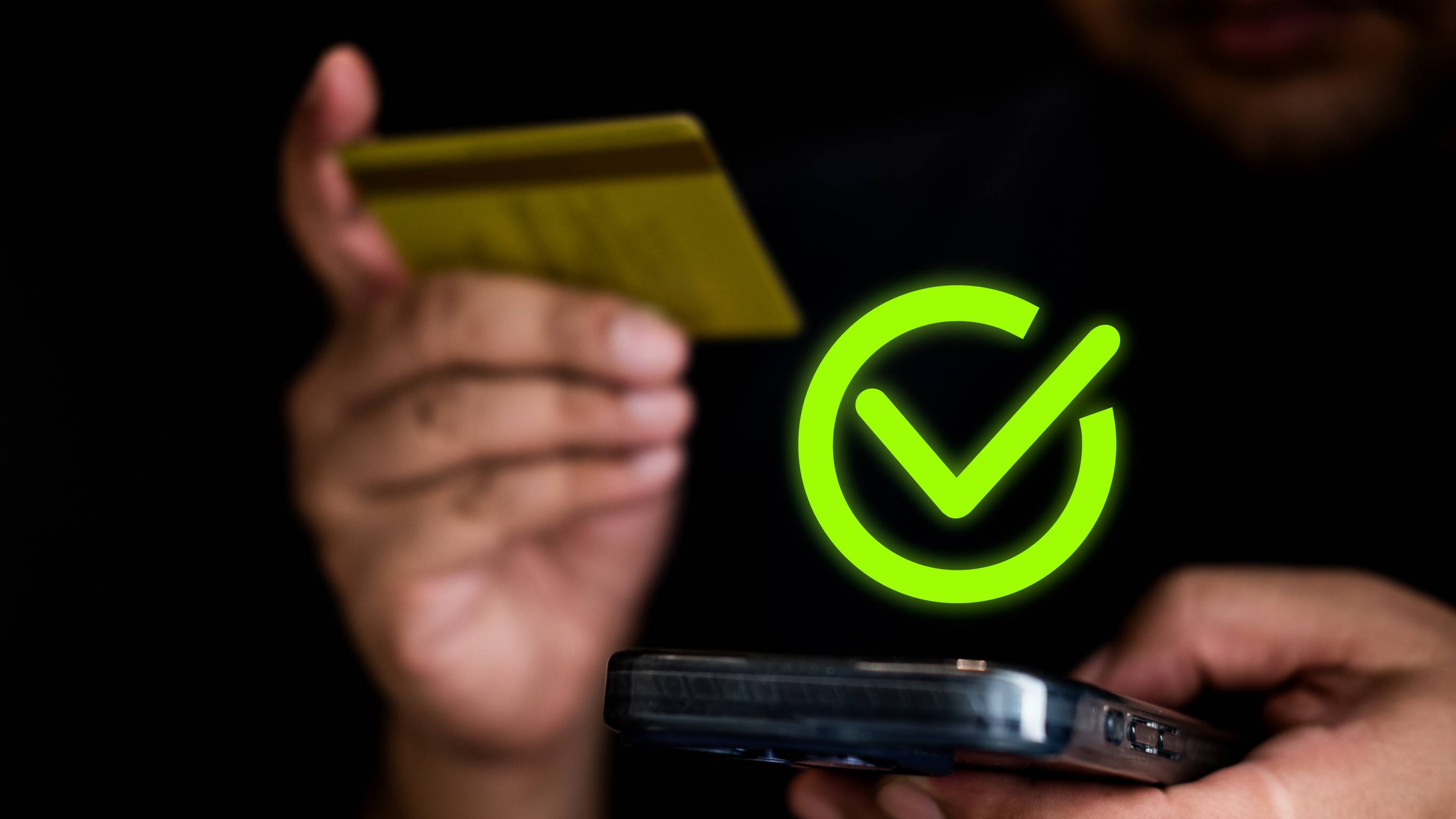 Closeup Hand Of A Men Is Holding The Credit Card And Using Smartphne For Shopping Online And Confirm