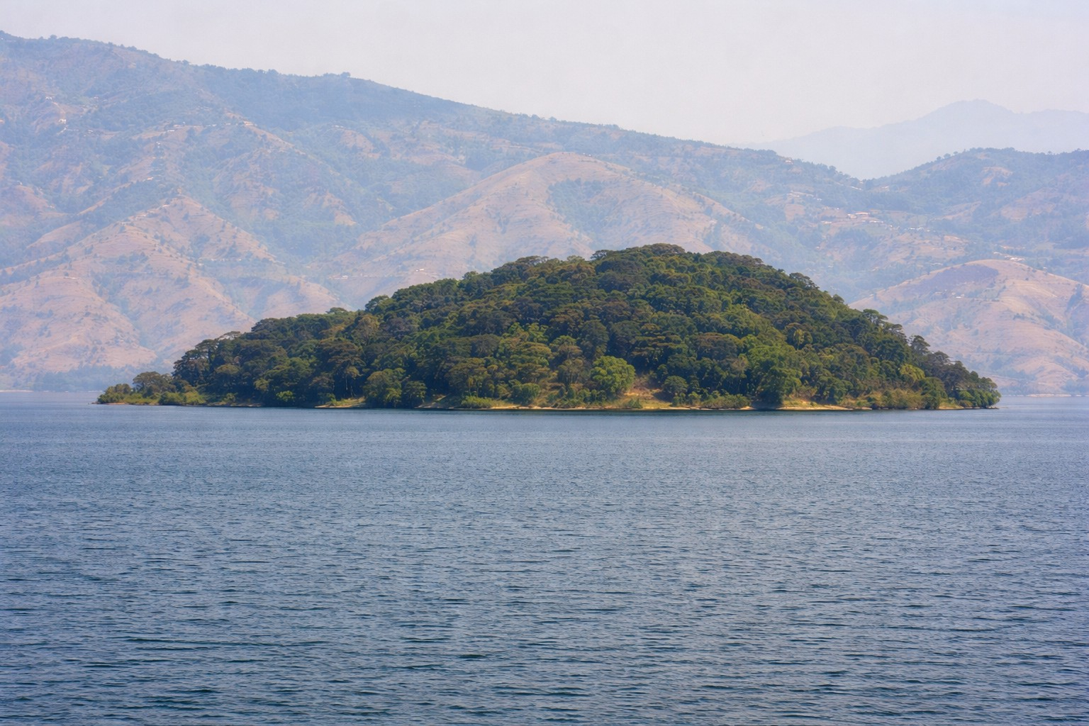 Idjwi Island With Rolling Hills In The Background
