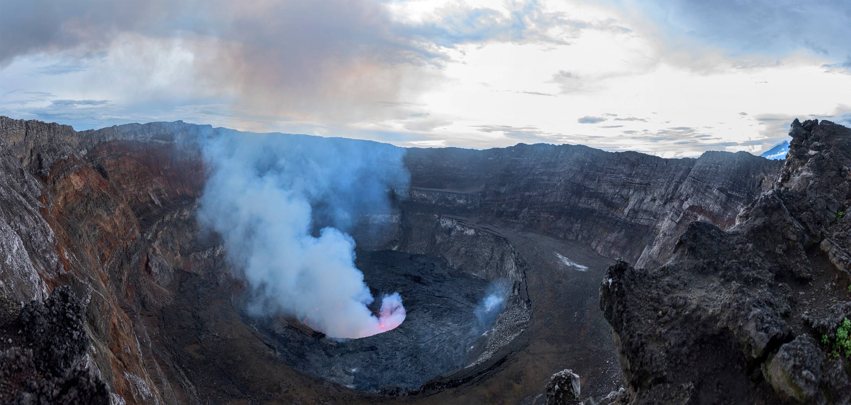 Nyiragongo Volcano Crater In The Morning