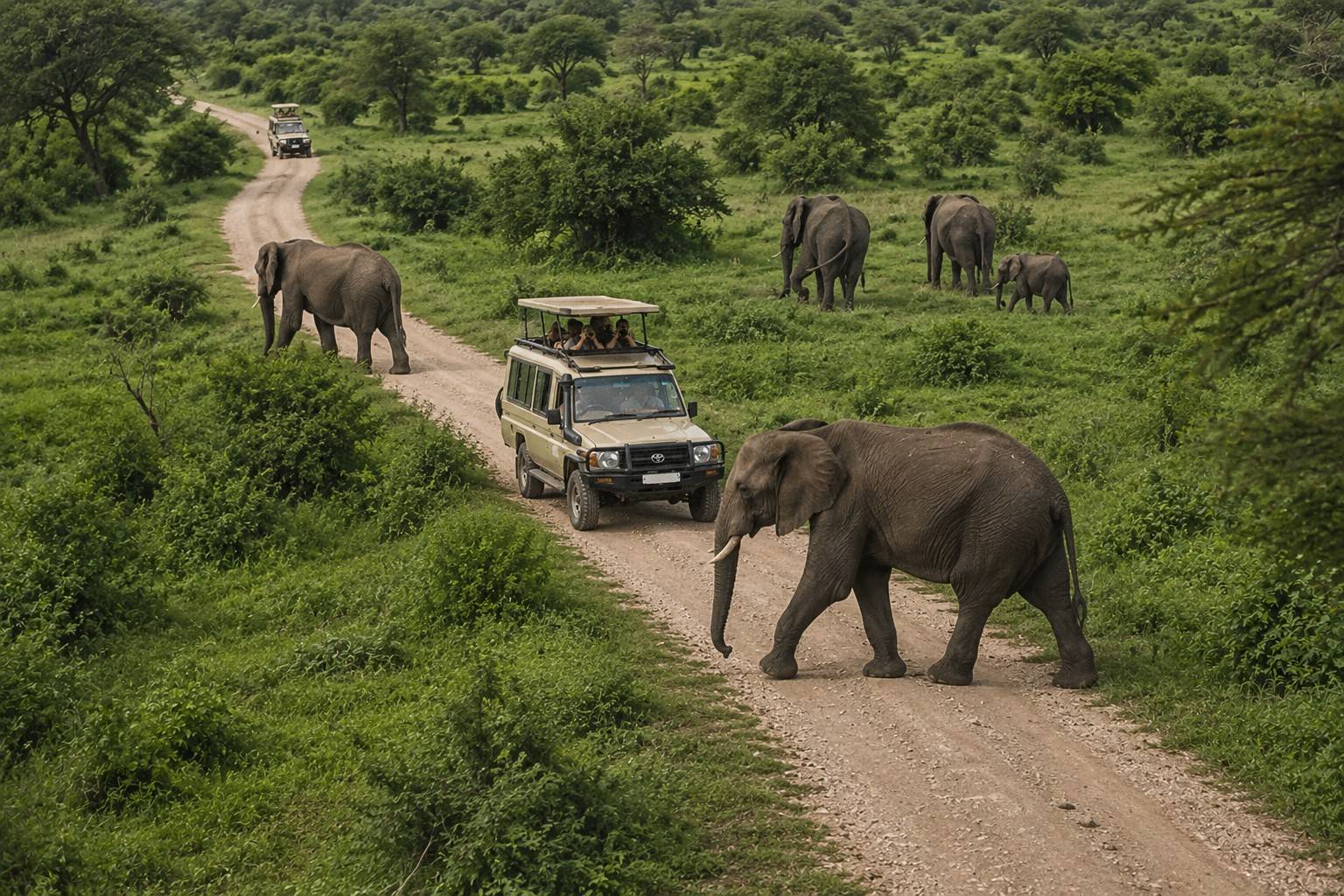 Tourists In Virunga National Park